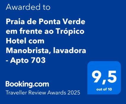 Praia De Ponta Verde Em Frente Ao Tropico Hotel Com Garagem, Wi-Fi, Lavadora - Apto703 Maceio  Exterior photo